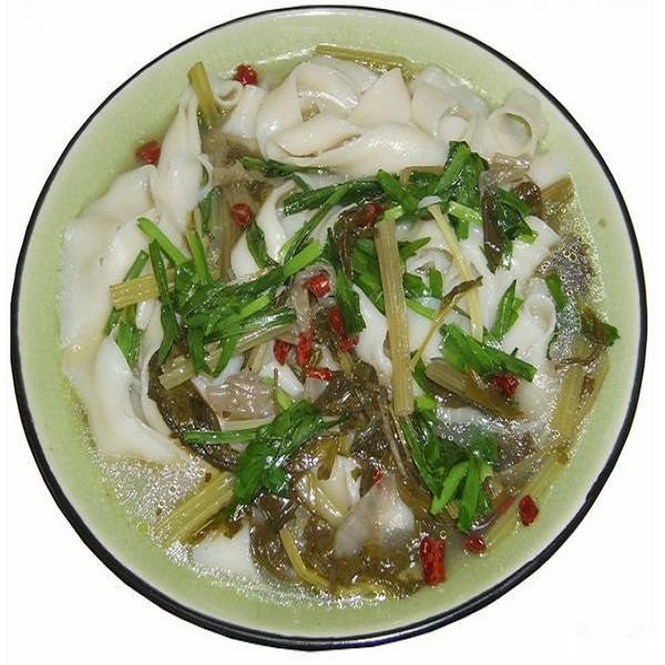 简要介绍:        天水浆水面又称酸菜饭,是一种汉族面食小吃,在天水