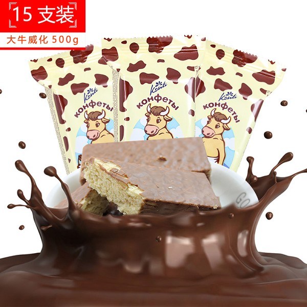 konti康吉巧克力威化饼干500g