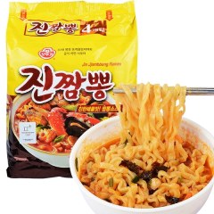 韩国进口不倒翁真海鲜面杂烩汤面辣味汤面...