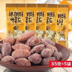 韩国进口 汤姆农场蜂蜜黄油坚果35g*5袋