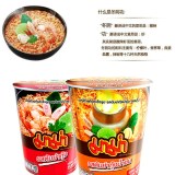 妈妈MAMA泡面,冬阴功酸辣虾味方便面60g*6杯