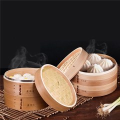 蒸尚美黄家蒸笼加高加深柳杉蒸笼家用竹子竹编竹制小包子蒸锅笼屉